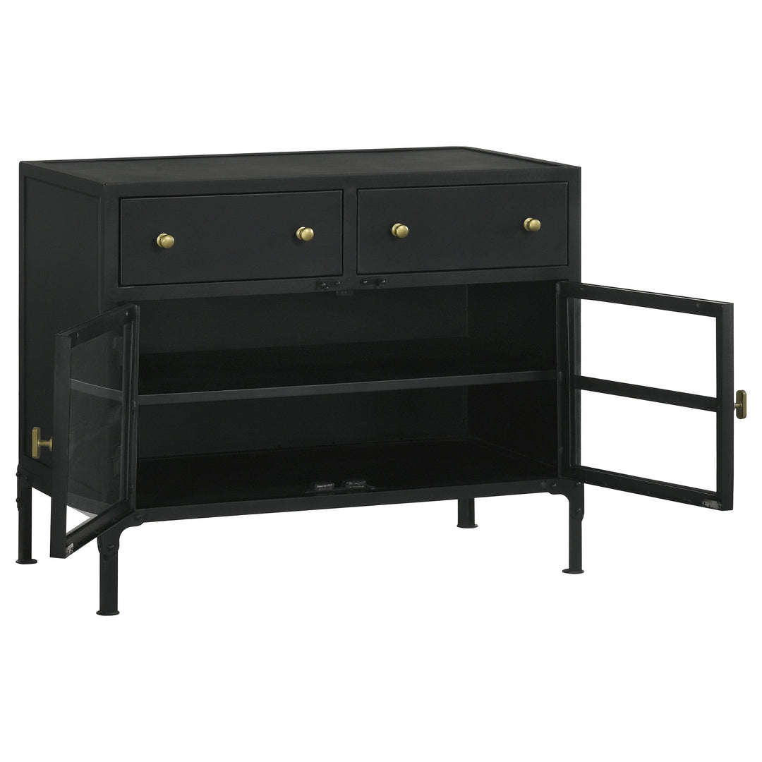 Coaster Furniture 951761 Sadler 2-drawer Metal Accent Storage Cabinet Matte Black