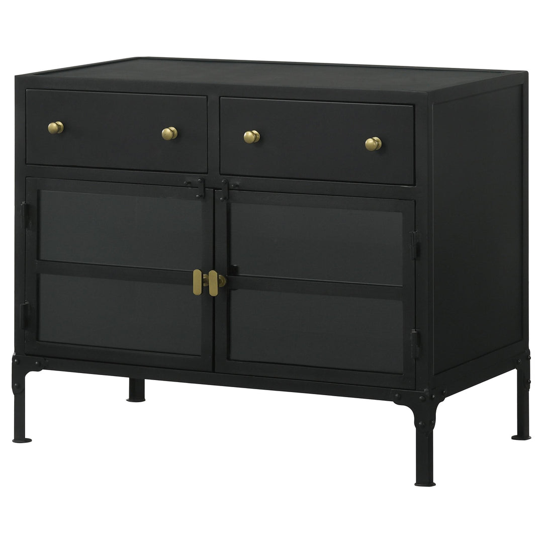Coaster Furniture 951761 Sadler 2-drawer Metal Accent Storage Cabinet Matte Black