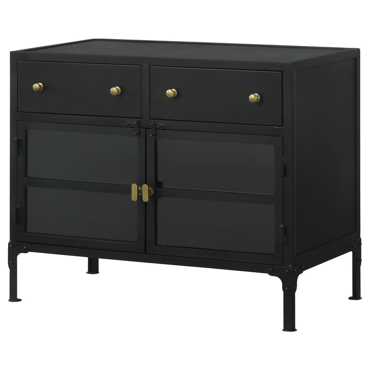 Coaster Furniture 951761 Sadler 2-drawer Metal Accent Storage Cabinet Matte Black
