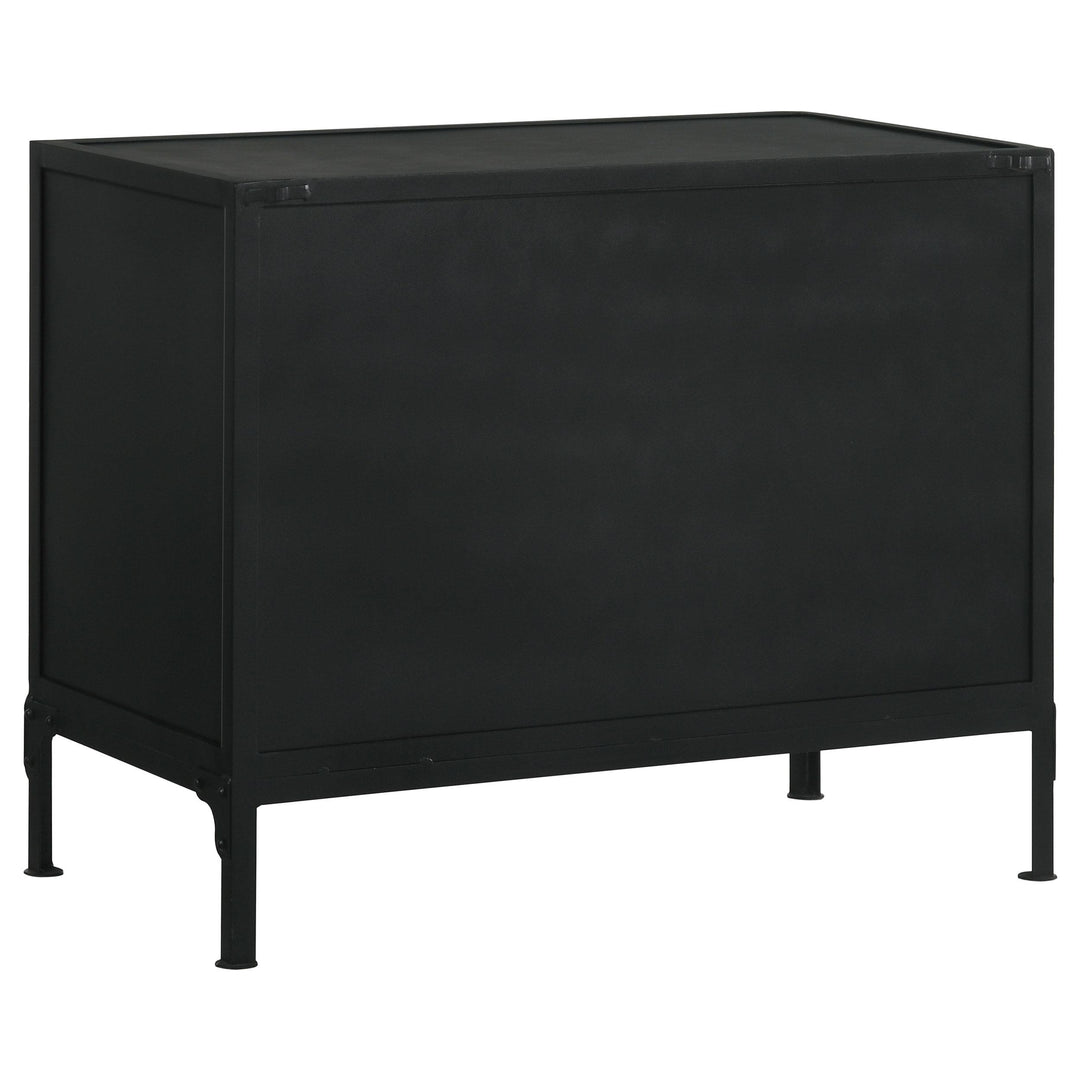 Coaster Furniture 951761 Sadler 2-drawer Metal Accent Storage Cabinet Matte Black