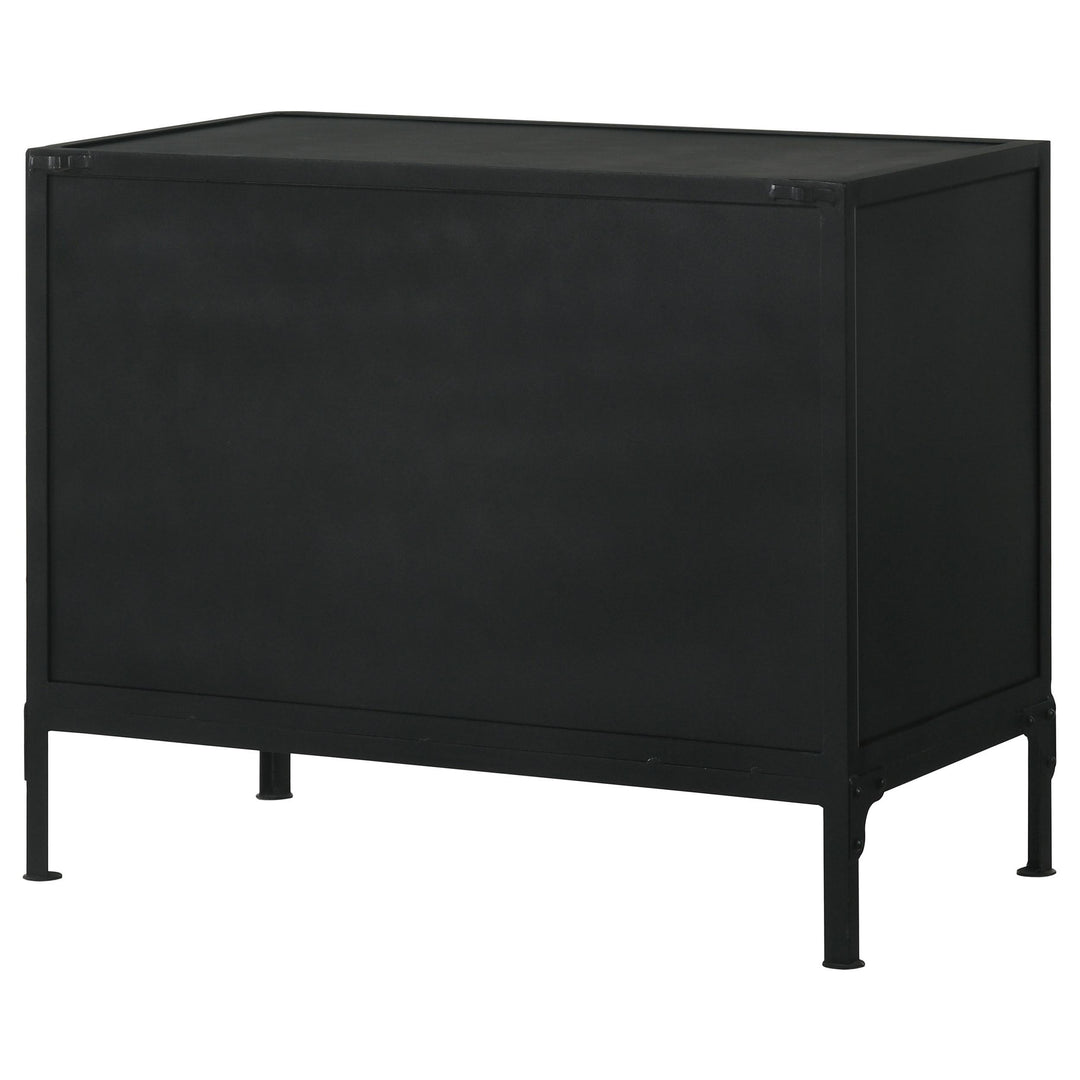 Coaster Furniture 951761 Sadler 2-drawer Metal Accent Storage Cabinet Matte Black