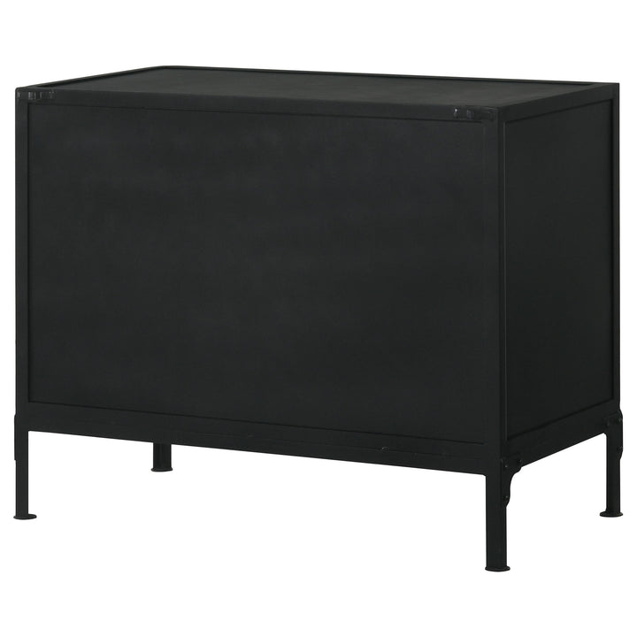 Coaster Furniture 951761 Sadler 2-drawer Metal Accent Storage Cabinet Matte Black