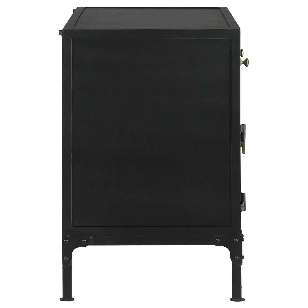 Coaster Furniture 951761 Sadler 2-drawer Metal Accent Storage Cabinet Matte Black