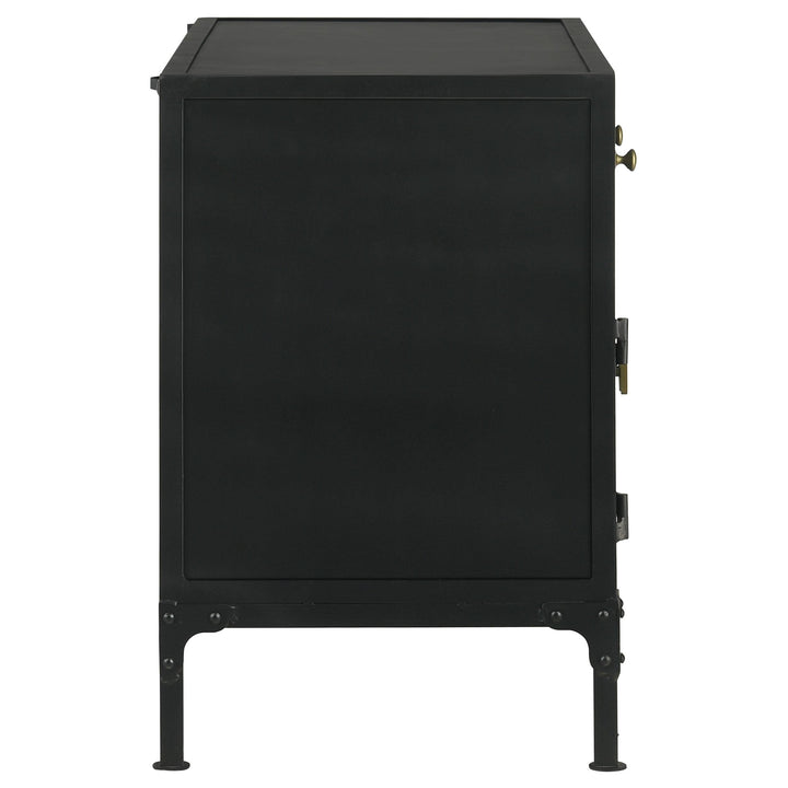 Coaster Furniture 951761 Sadler 2-drawer Metal Accent Storage Cabinet Matte Black
