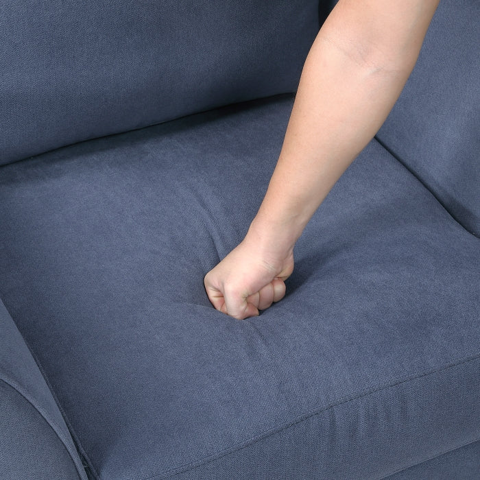 Aliana Contemporary 79" Blue Sofa