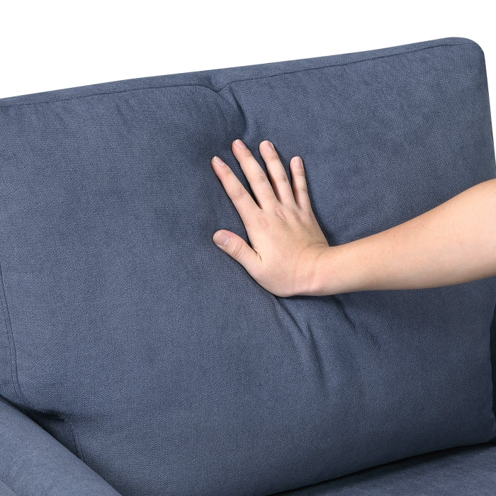 Aliana Contemporary 79" Blue Sofa