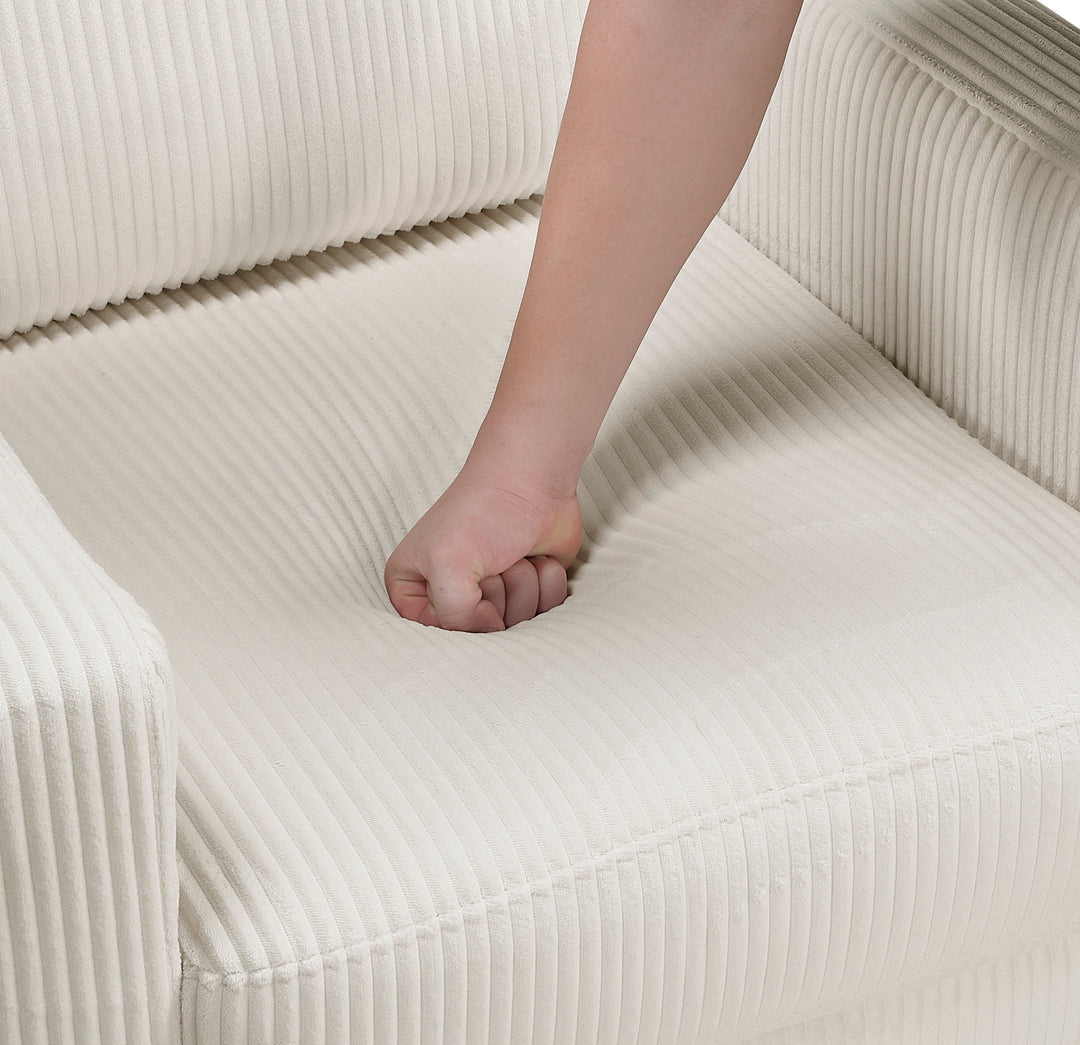 Crandall 77" Beige Track Arm Sofa