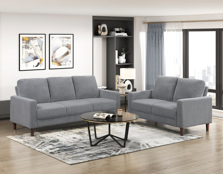 Crandall 77" GrayTrack Arm Sofa