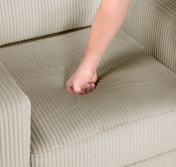 Crandall 77" Taupe Track Arm Sofa