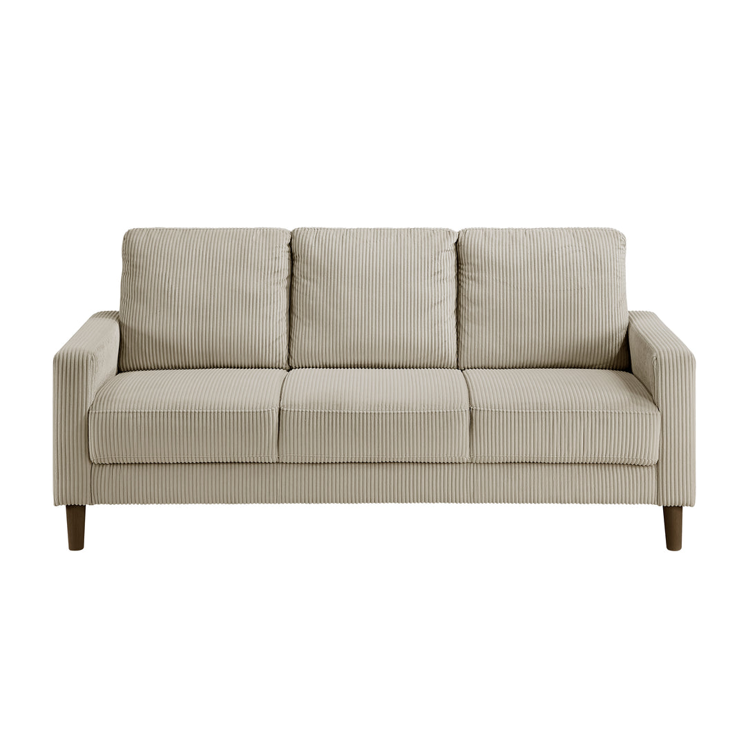 Crandall 77" Taupe Track Arm Sofa