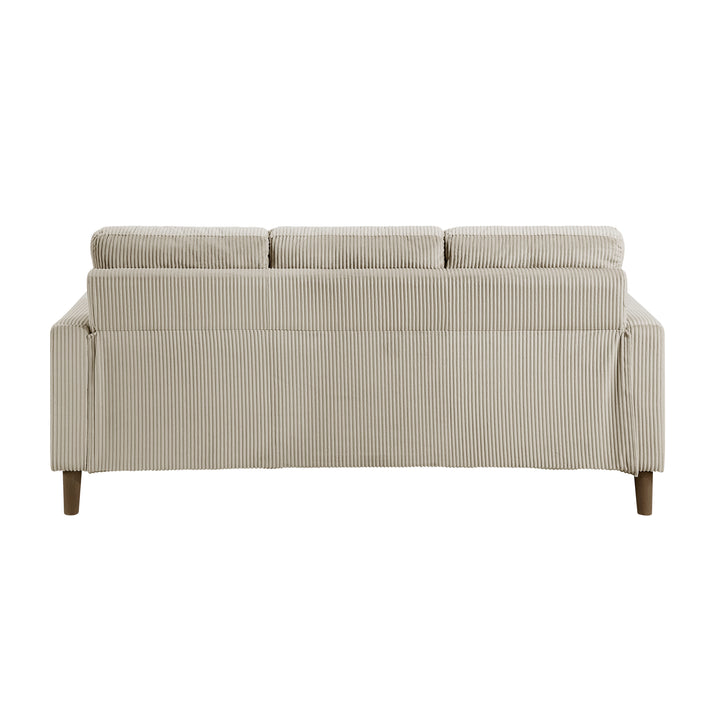 Crandall 77" Taupe Track Arm Sofa