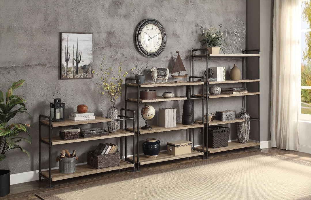 Brantley - 32" Bookshelf - Oak & Sandy Black