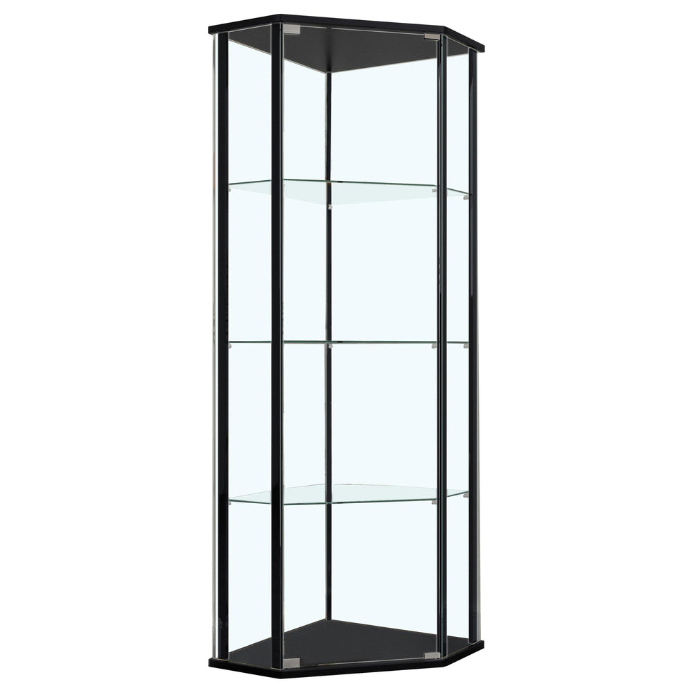 Coaster Furniture 953234 Zenobia 4-shelf Curio Cabinet Display Case Black
