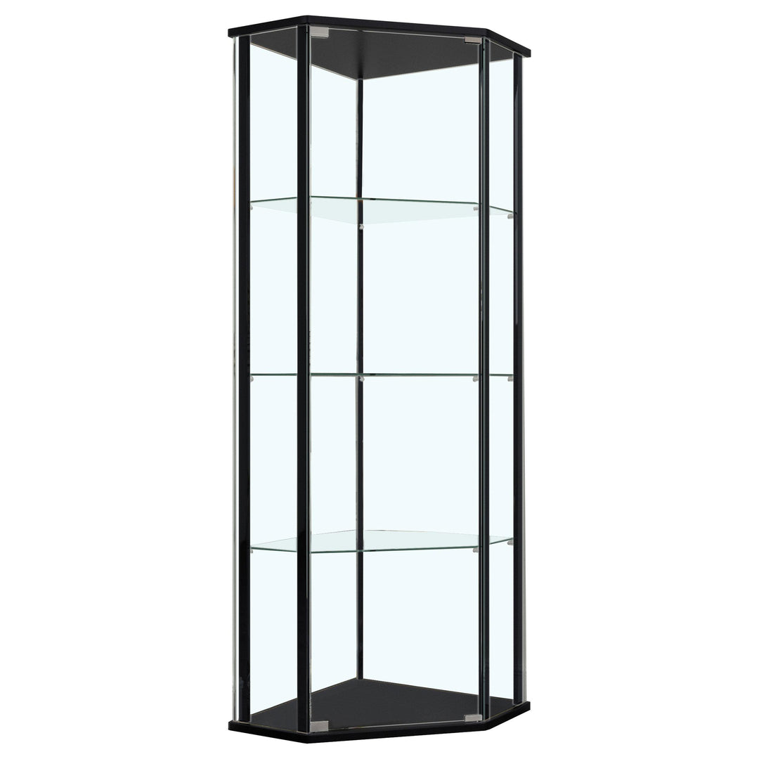 Coaster Furniture 953234 Zenobia 4-shelf Curio Cabinet Display Case Black