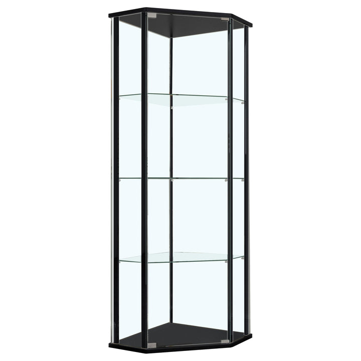 Coaster Furniture 953234 Zenobia 4-shelf Curio Cabinet Display Case Black