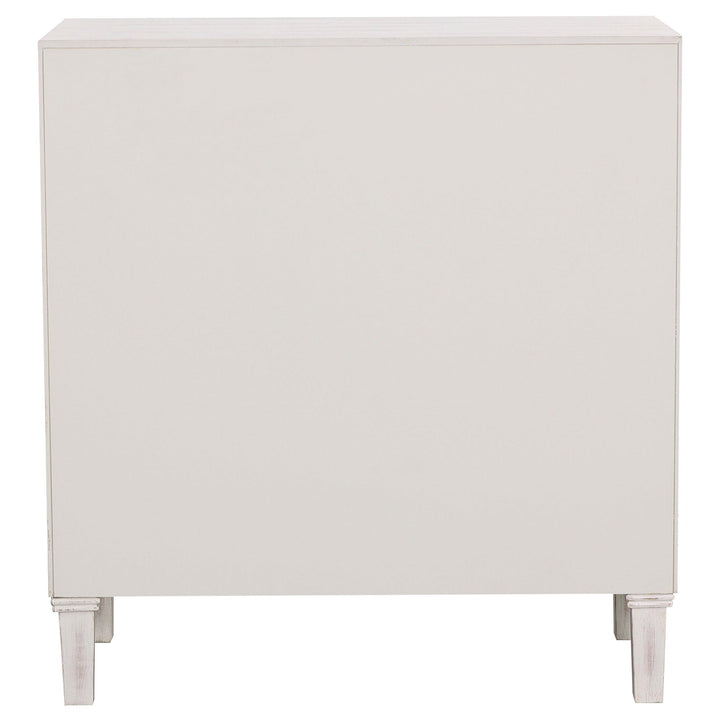 Coaster Furniture 953347 Clarkia Accent Cabinet with Floral Carved Door White