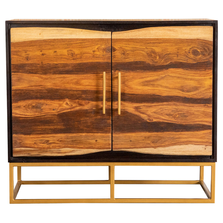 Zara - 40" 2-Door Wood Accent Storage Cabinet - Black Walnut