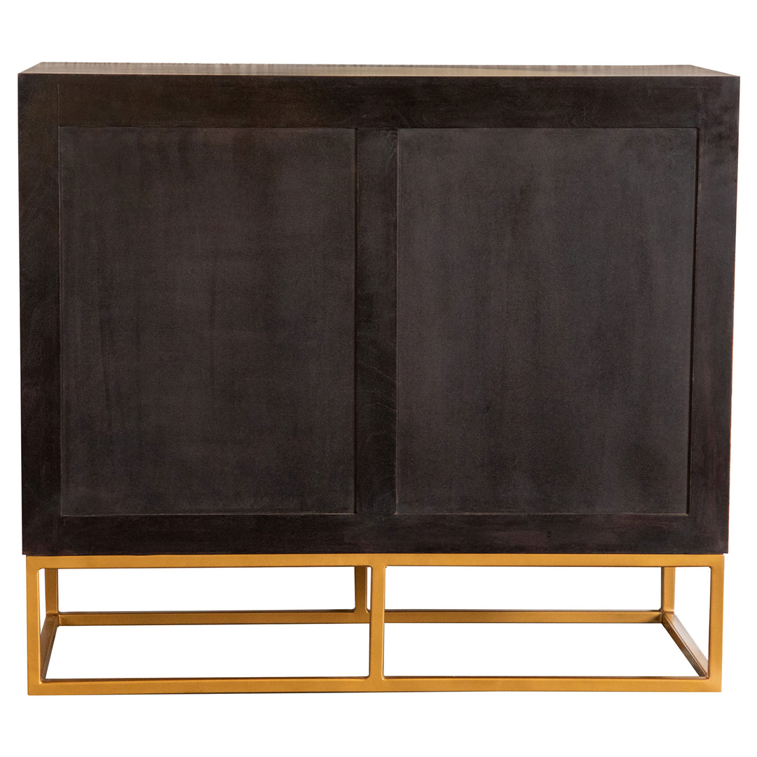 Zara - 40" 2-Door Wood Accent Storage Cabinet - Black Walnut