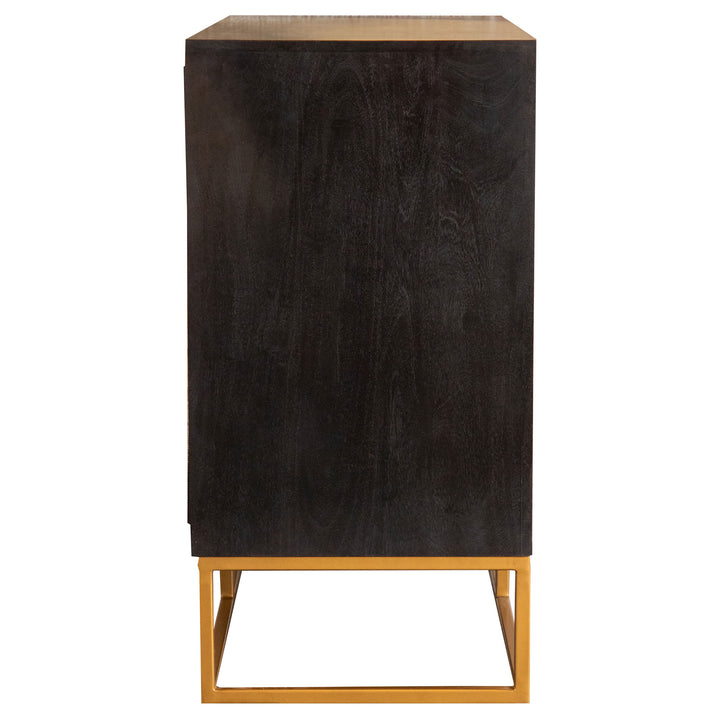 Zara - 40" 2-Door Wood Accent Storage Cabinet - Black Walnut