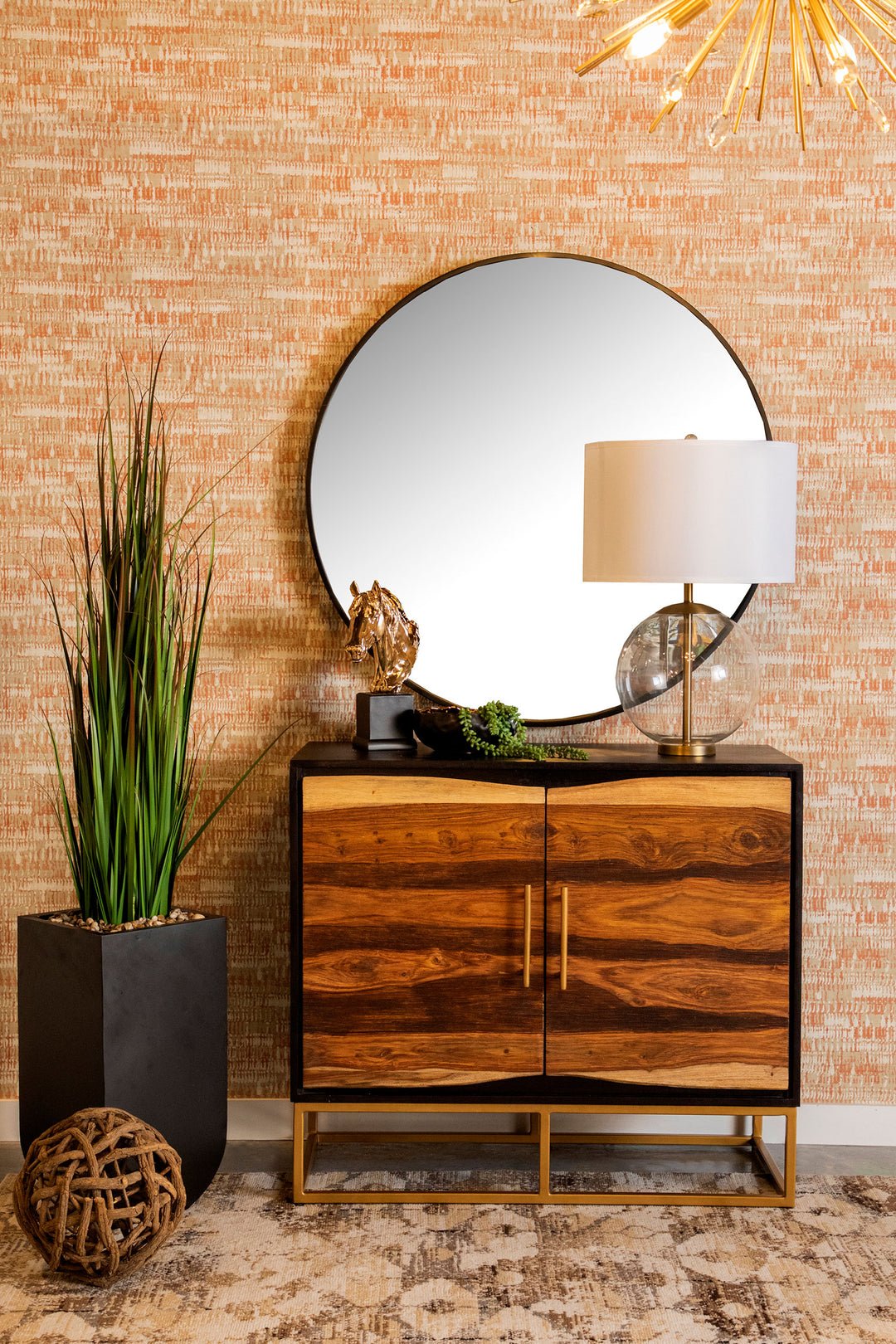 Zara - 40" 2-Door Wood Accent Storage Cabinet - Black Walnut