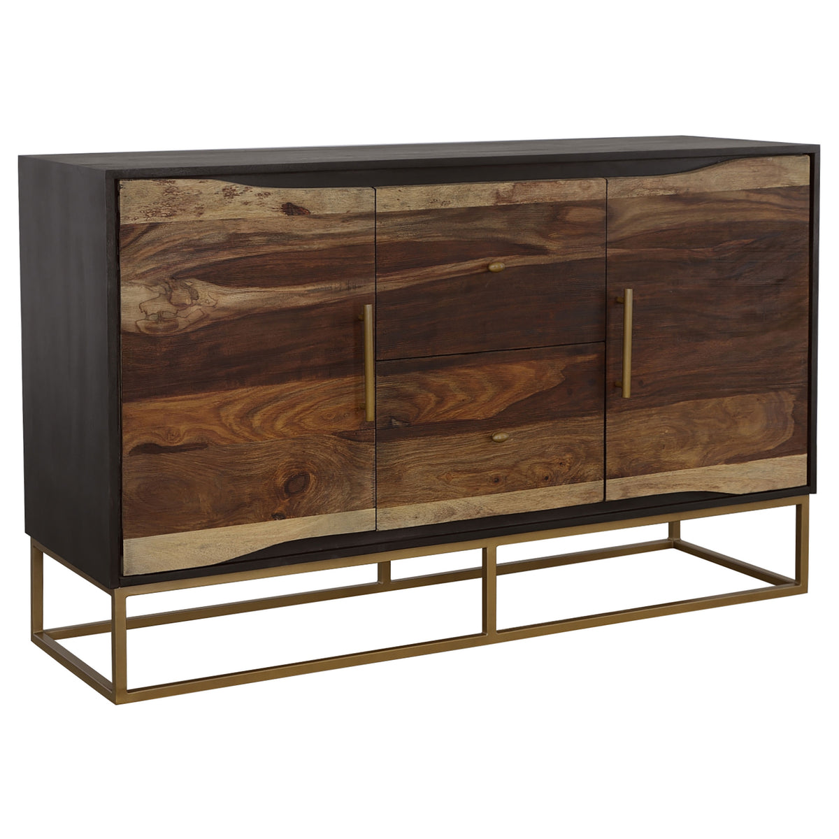 Zara - 2-Door Wood Accent Storage Cabinet - Black Walnut