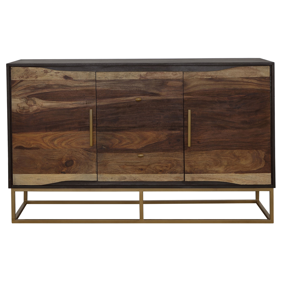 Zara - 2-Door Wood Accent Storage Cabinet - Black Walnut