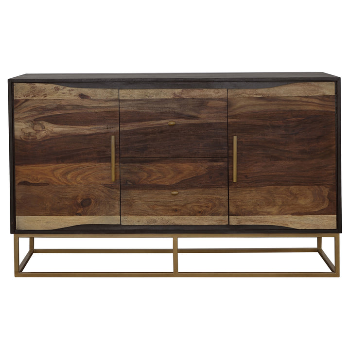 Zara - 2-Door Wood Accent Storage Cabinet - Black Walnut