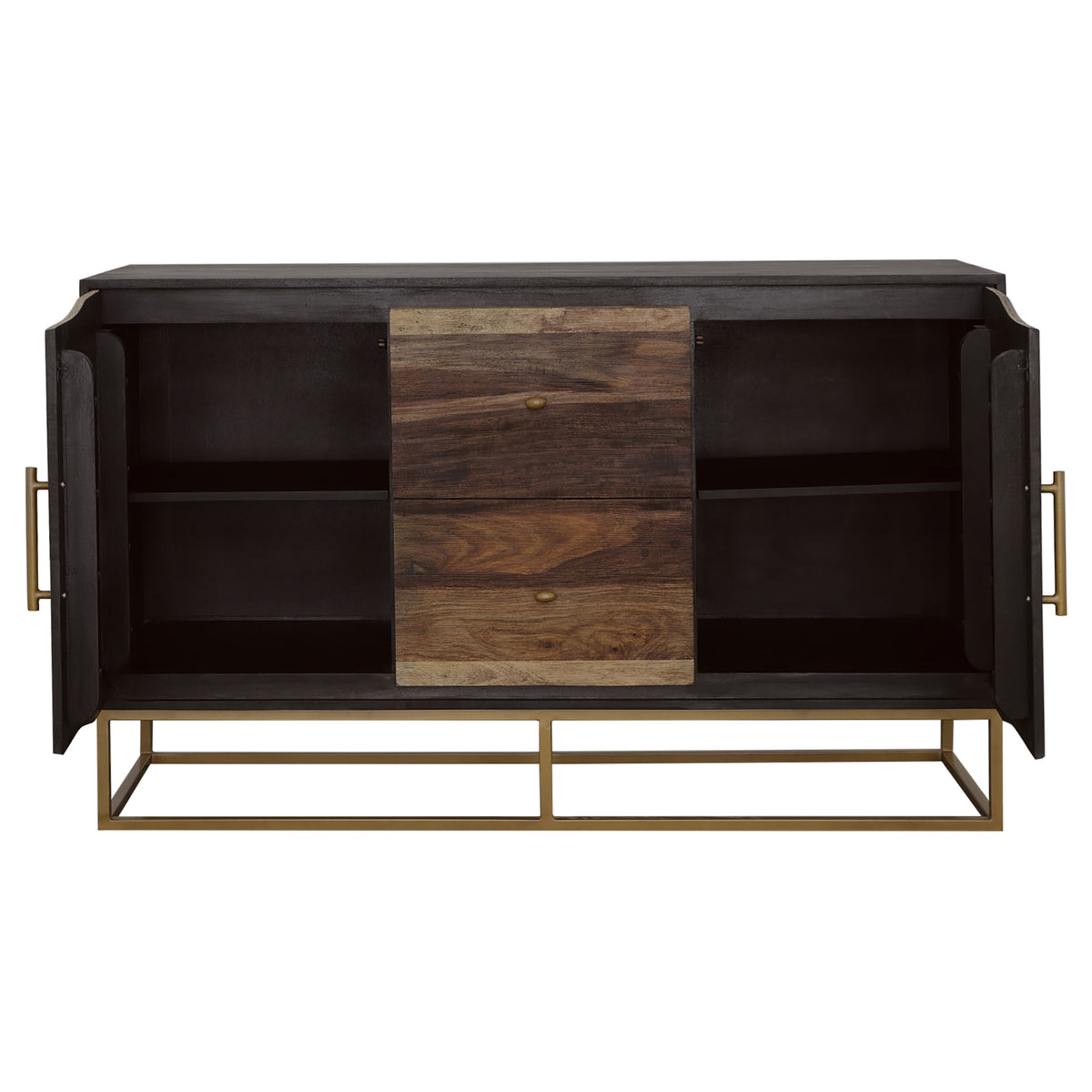 Zara - 2-Door Wood Accent Storage Cabinet - Black Walnut