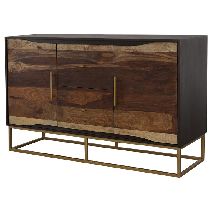 Zara - 2-Door Wood Accent Storage Cabinet - Black Walnut