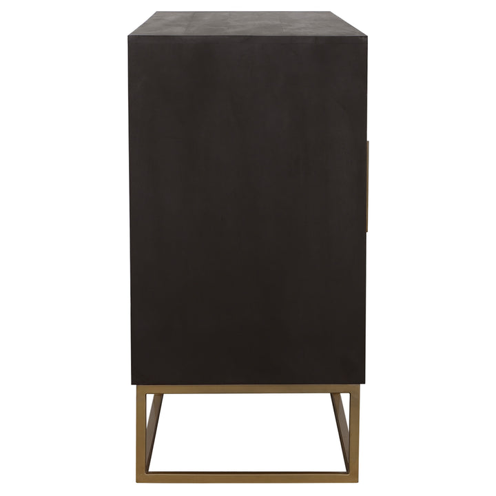 Zara - 2-Door Wood Accent Storage Cabinet - Black Walnut