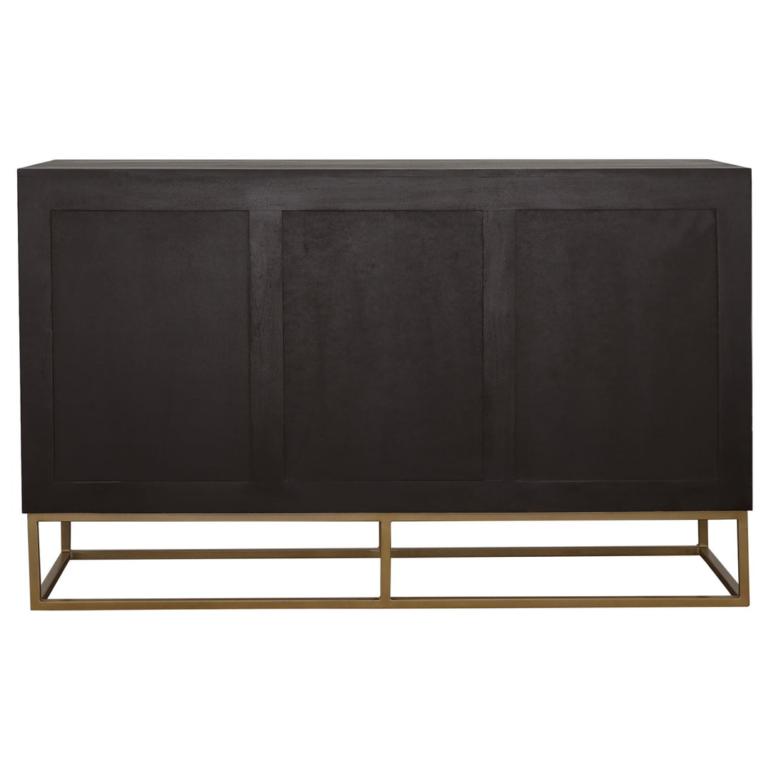 Zara - 2-Door Wood Accent Storage Cabinet - Black Walnut