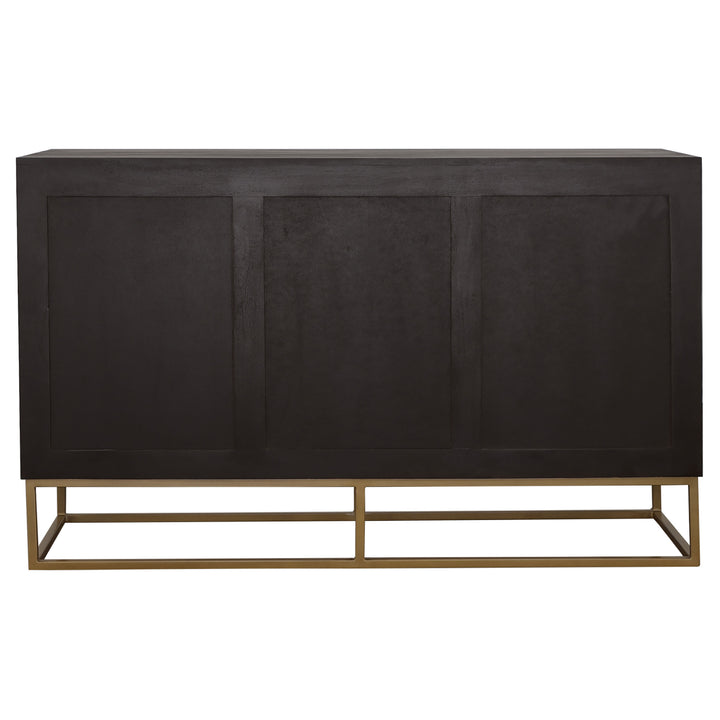 Zara - 2-Door Wood Accent Storage Cabinet - Black Walnut