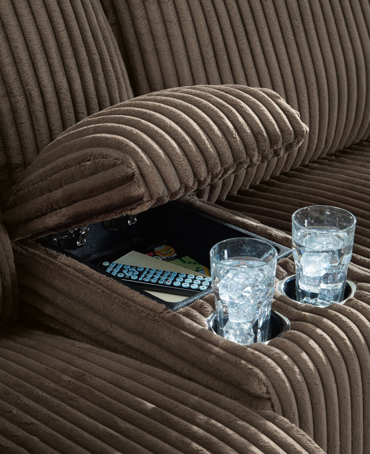 Top Tier - 6-Piece Reclining Sectional With Raf Press Back Chaise - Chocolate by Ashley Furniture product image