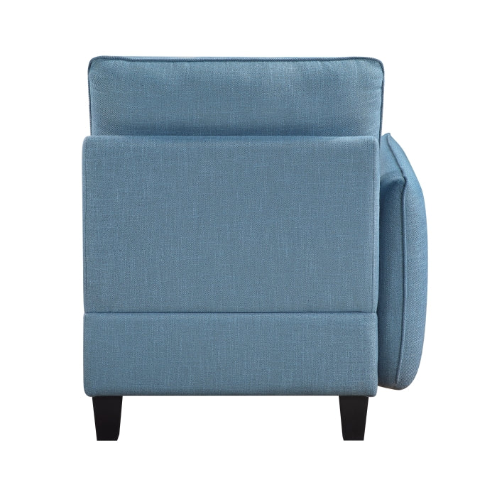 Garren 86" Blue Sofa with Reversible Back Cushions and Storage