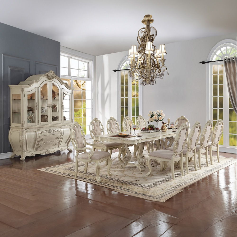 Ragenardus - Dining Table With Leaf - Antique White