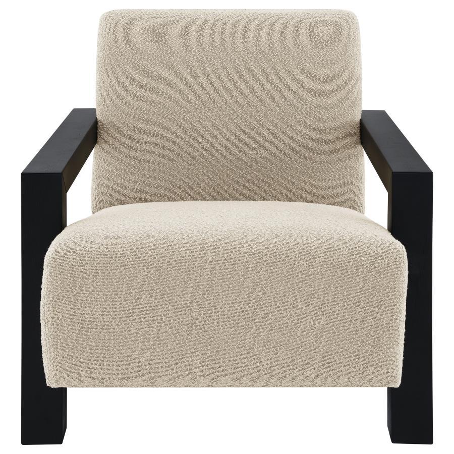 Fitzroy - Boucle Upholstered Accent Arm Chair - Latte