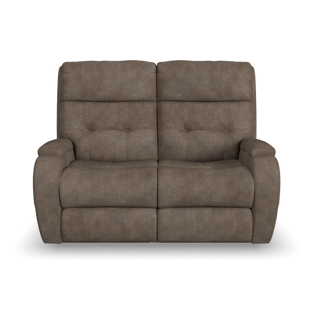 flexsteel-b3906-60h-strait-power-reclining-loveseat-with-power-headrests-dark-brown