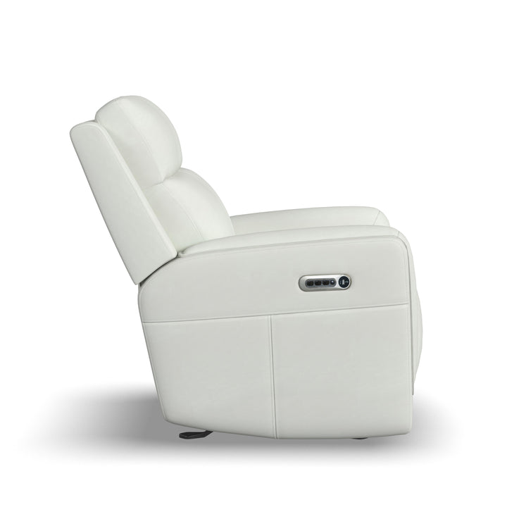 Flexsteel 1158-54GL-32611 Alister  Power Gliding Recliner With Power Headrest And Lumbar  Porcelain
