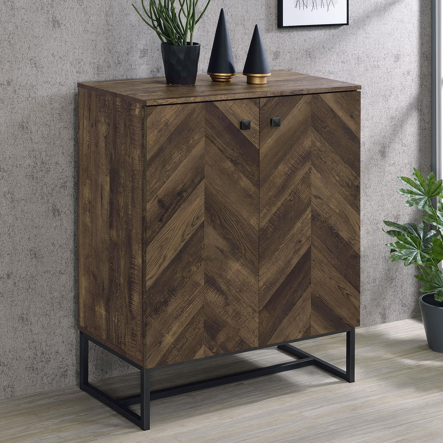 Coaster Furniture 959639 Carolyn 2-door Engineered Wood Accent Cabinet Rustic Oak