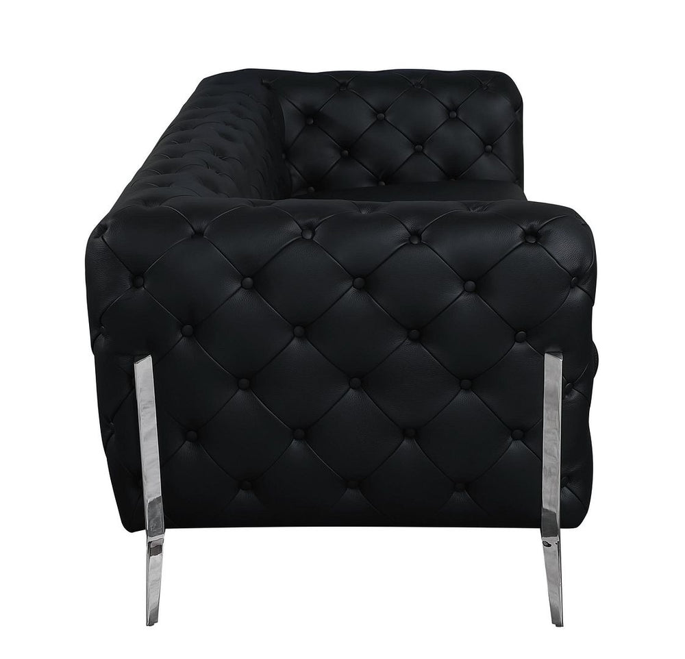 DivanItalia 970 Sofa in Top-Grain Italian Leather - Black