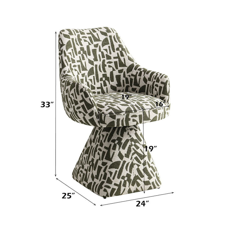 Priel - Accent Chair With Swivel - Green