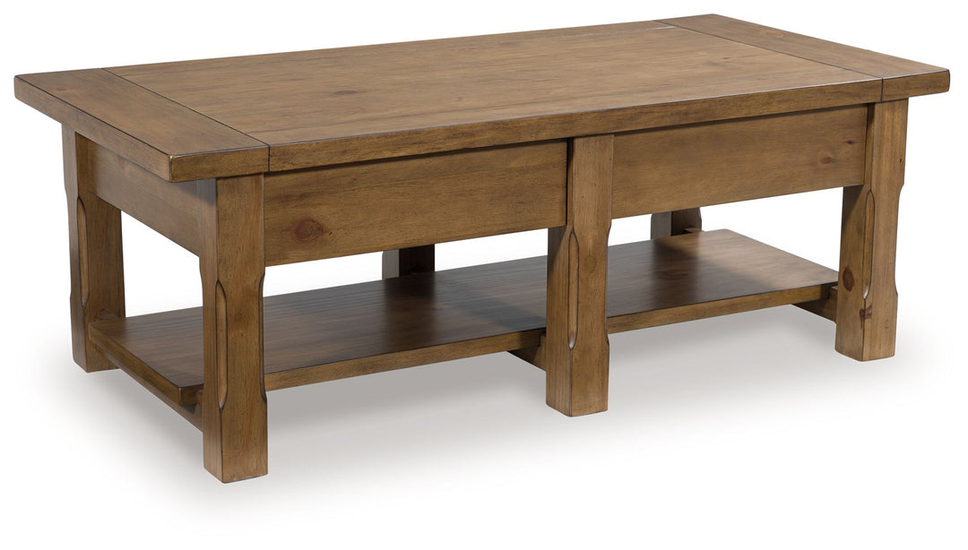 Vandenmore - Rectangular Cocktail Table - Medium Brown by Ashley Furniture product image