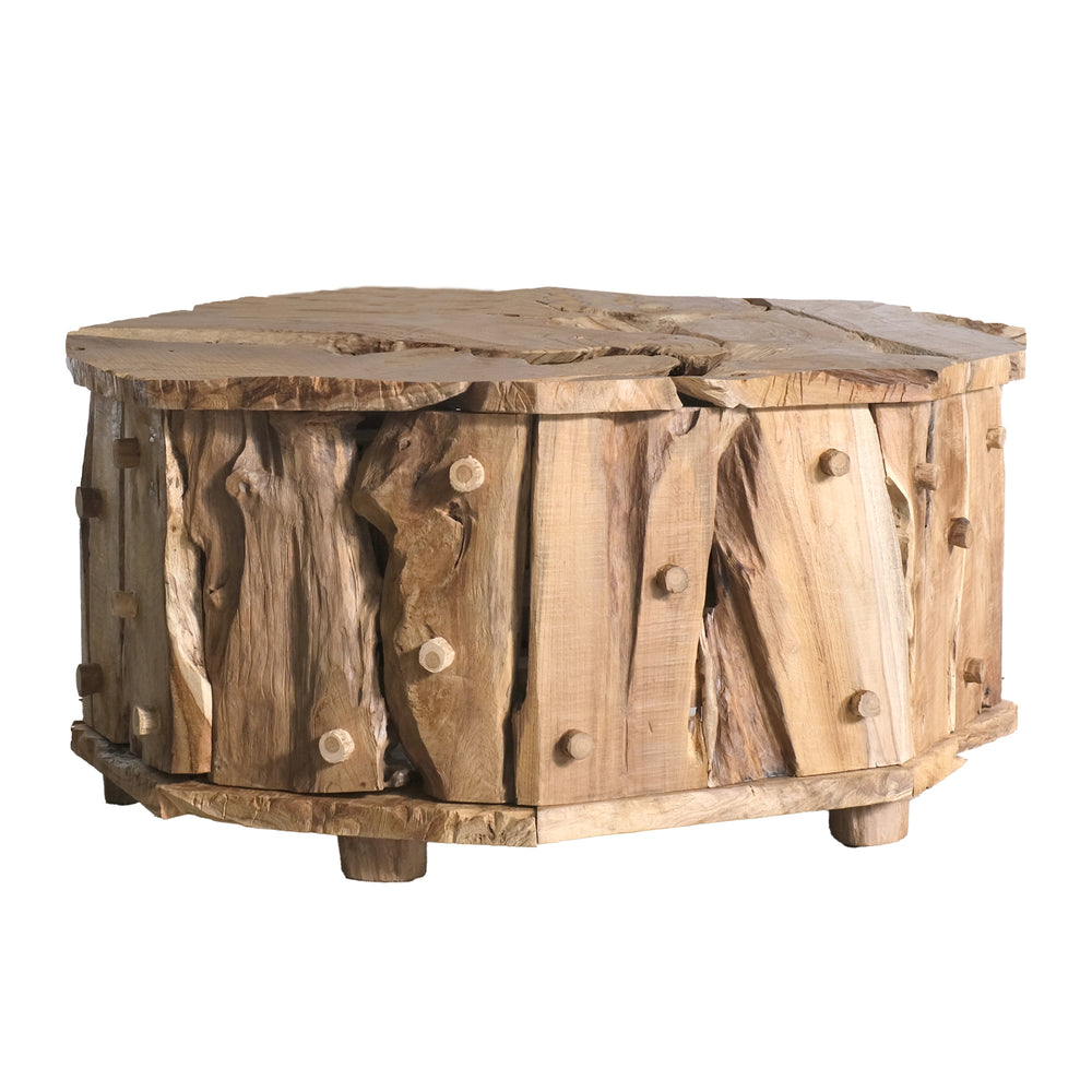 Kael Reclaimed Teak Coffee Table - Natural Teak