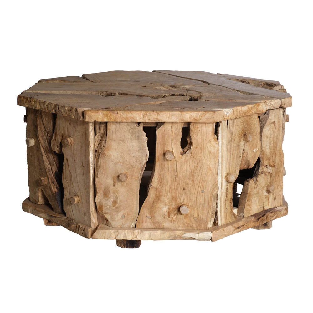 Kael Reclaimed Teak Coffee Table - Natural Teak - view 5