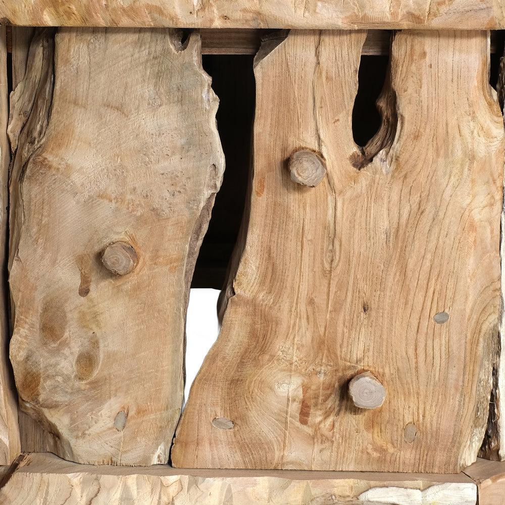 Kael Reclaimed Teak Coffee Table - Natural Teak - view 8