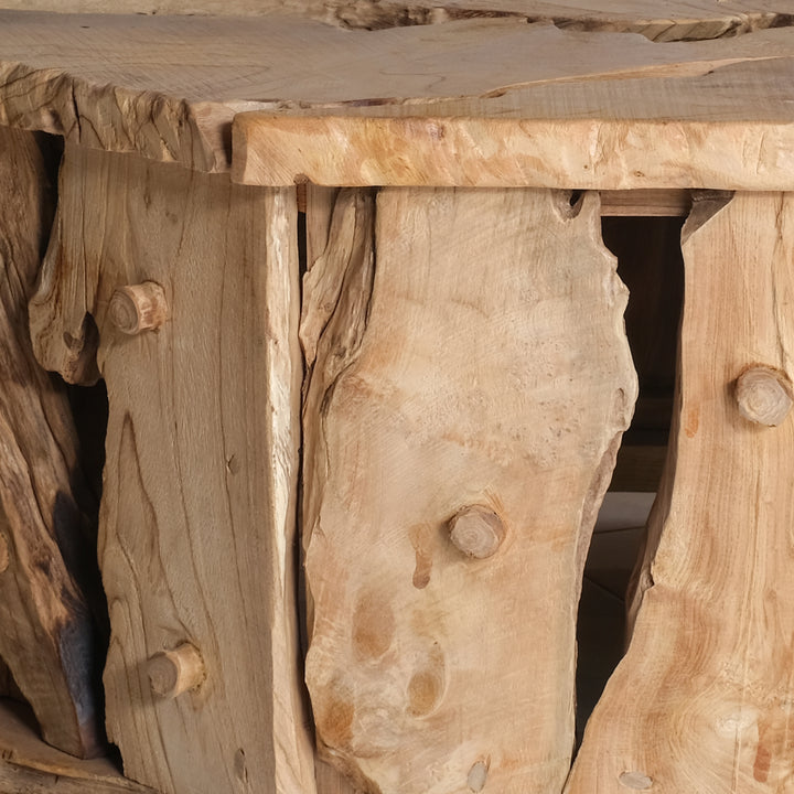 Kael Reclaimed Teak Coffee Table - Natural Teak - view 7