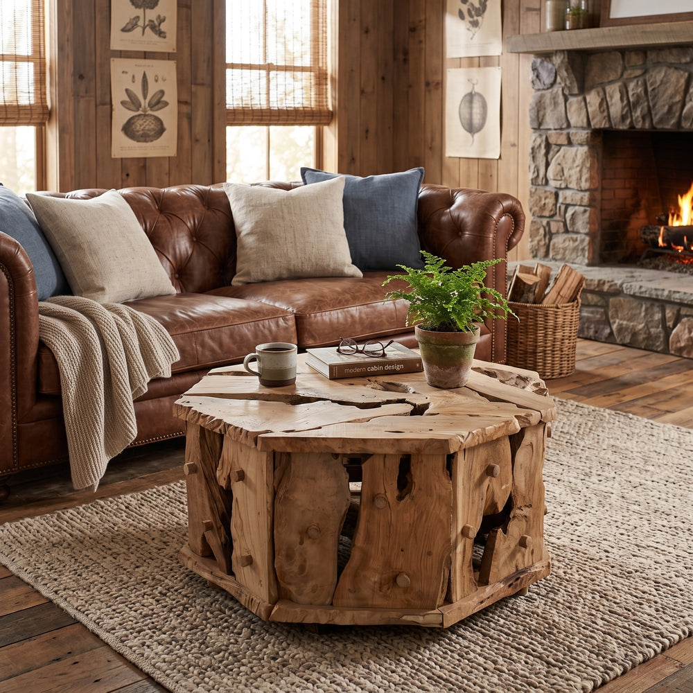 Kael Reclaimed Teak Coffee Table - Natural Teak - view 3