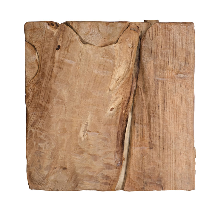 Kael Reclaimed Teak Square Side/End Table - Natural Teak - view 7