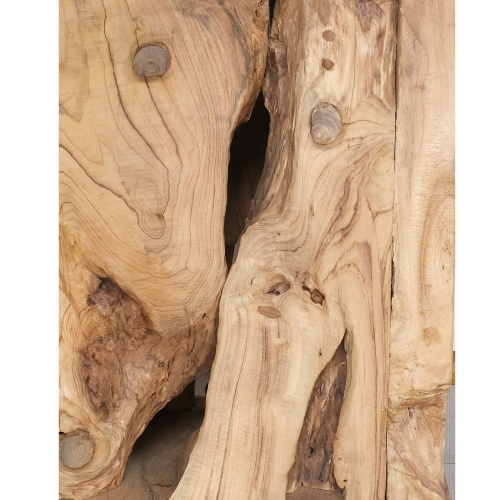 Kael Reclaimed Teak Square Side/End Table - Natural Teak - view 10