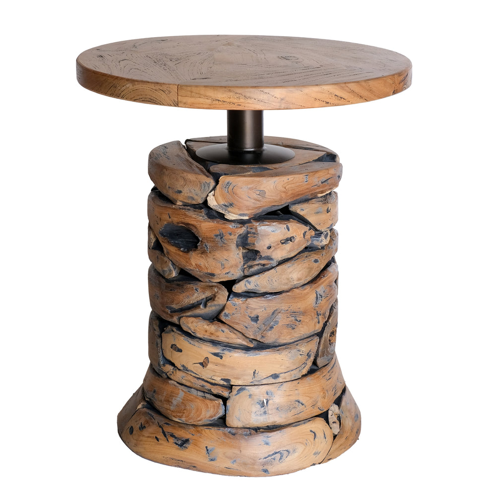 Noma Reclaimed Teak Side/End Table - Natural - view 6